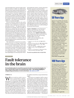 Fault tolerance in the brain