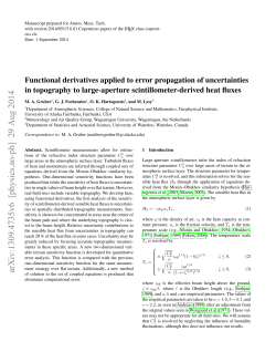Functional derivatives applied to error propagation of uncertainties