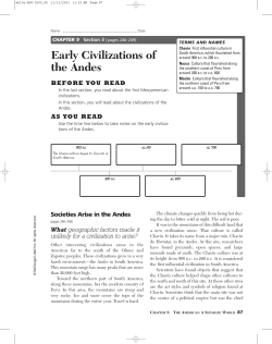 Early Civilizations of the Andes