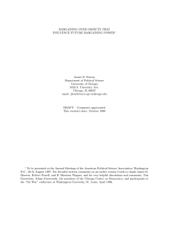 Bargaining over Objects that Influence Future Bargaining Power