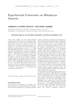 Experimental Constraints on Himalayan Anatexis