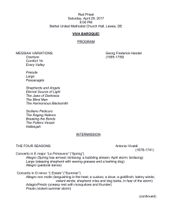 Red Priest Saturday, April 29, 2017 8:00 PM