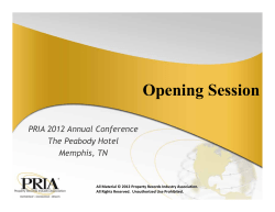 Opening Session - Property Records Industry Association