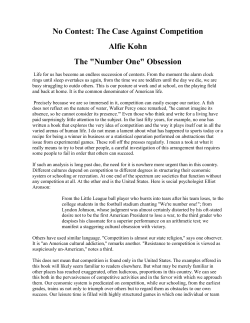 No Contest: The Case Against Competition