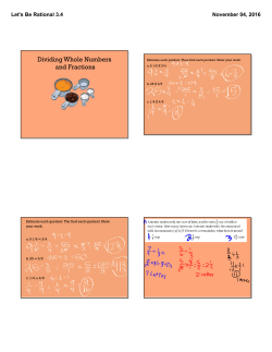 Dividing Whole Numbers and Fractions