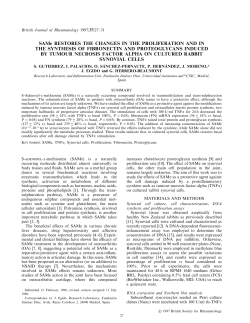 SAMe RESTORES THE CHANGES IN THE PROLIFERATION AND