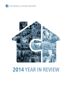 2014 Annual Report - Homeless Connect Toronto