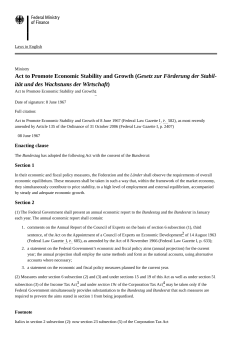 Act to Promote Economic Stability and Growth