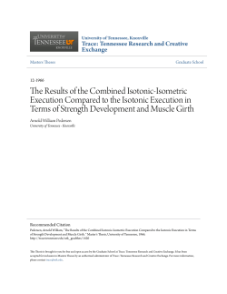 The Results of the Combined Isotonic-Isometric
