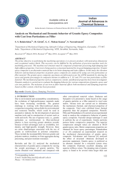 Analysis on Mechanical and Dynamic behavior of Granite Epoxy