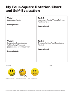 My Four-Square Rotation Chart and Self-Evaluation