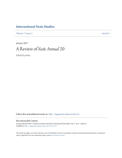 A Review of Yeats Annual 20