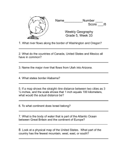 Score ___/8 Weekly Geography Grade 5, Week 33