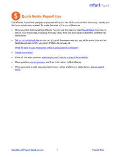 Quick Guide: Payroll tips