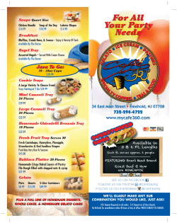 Catering Menu