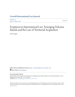 Eruptions in International Law: Emerging Volcanic Islands and the