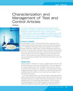 Characterization and Management of Test and Control