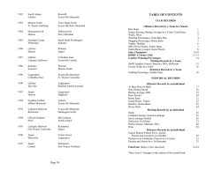 TABLE OF CONTENTS - Indiana High School Baseball Coaches