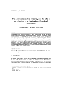 The asymptotic relative efficiency and the ratio of sample