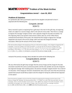 Problem of the Week Archive Congratulations Jennie!