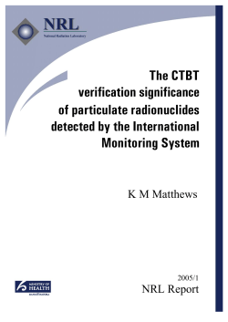 The CTBT-verification significance of particulate