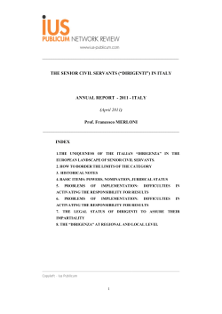 ITA: Francesco Merloni, The Senior Civil Servants in - ius