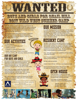 Summer Camp Flyer - Quail Hill Scout Reservation