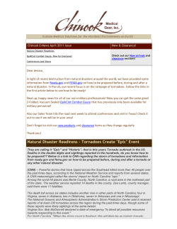 Nat tural Disa aster Read diness - T Tornadoe es