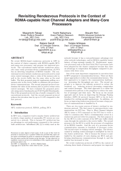 Revisiting rendezvous protocols in the context of RDMA