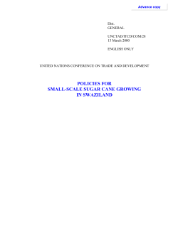 policies for small-scale sugar cane growing in swaziland