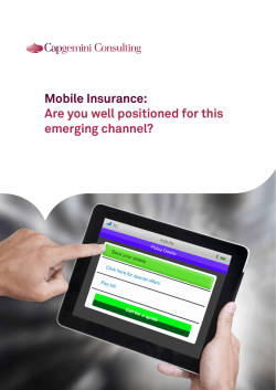 Mobile Insurance - Capgemini Consulting