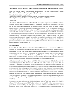 19% Efficient N-Type All-Back-Contact Silicon Wafer Solar Cells