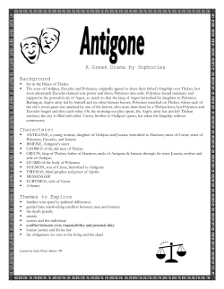 A Greek Drama by Sophocles Background Characters