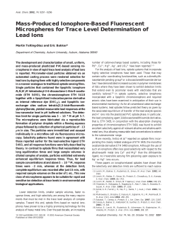 Mass-Produced Ionophore-Based Fluorescent Microspheres for