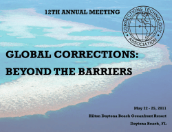 Program - Corrections Technology Association