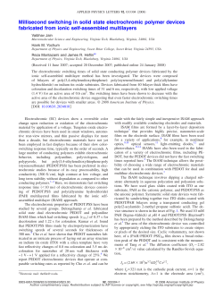 Millisecond switching in solid state electrochromic polymer devices