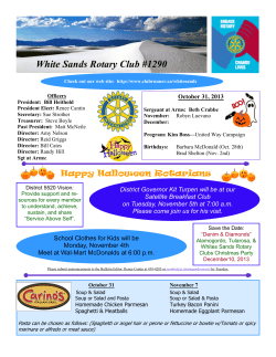 Bulletin 10312013 - CAMINO REAL ROTARY CLUB