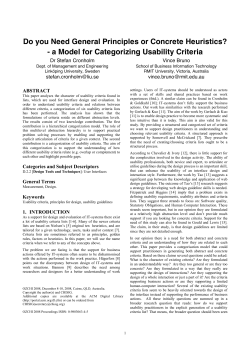 Do you Need General Principles or Concrete Heuristics?