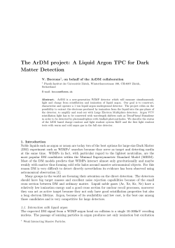The ArDM project: A Liquid Argon TPC for Dark Matter Detection