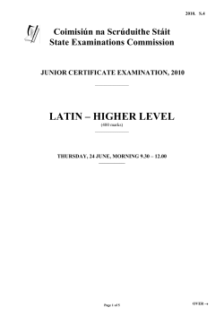 latin &ndash; higher level
