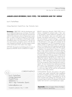 JAQUES-LOUIS REVERDIN (1842-1929): THE SURGEON AND