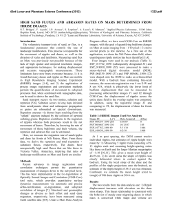 High Sand Fluxes and Abrasion Rates on Mars Determined from