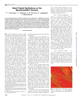 Giant Friedel Oscillations on the Beryllium(0001) Surface