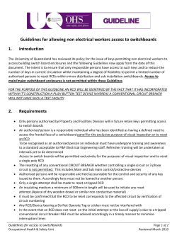 guidelines for allowing non electrical workers access to switchboards