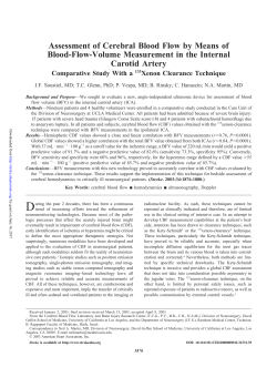 Assessment of Cerebral Blood Flow by Means of Blood-Flow