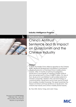 China`s Antitrust Sentence and Its Impact on Qualcomm and the