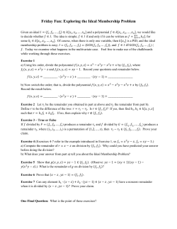 Friday Fun: Exploring the Ideal Membership Problem