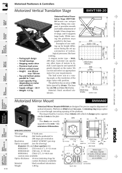 Motorized Vertical Translation Stage Motorized Mirror Mount