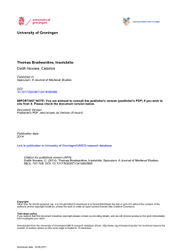 Thomas Bradwardine, Insolubilia Dutilh Novaes, Catarina