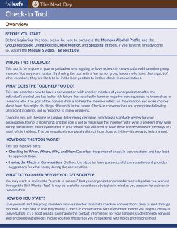 Check-In Tool